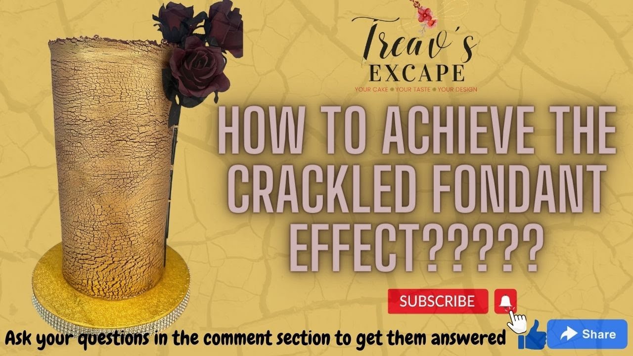 How to achieve the beautiful crackled fondant effect? #viral #trending  #cakedecorating #yummy
