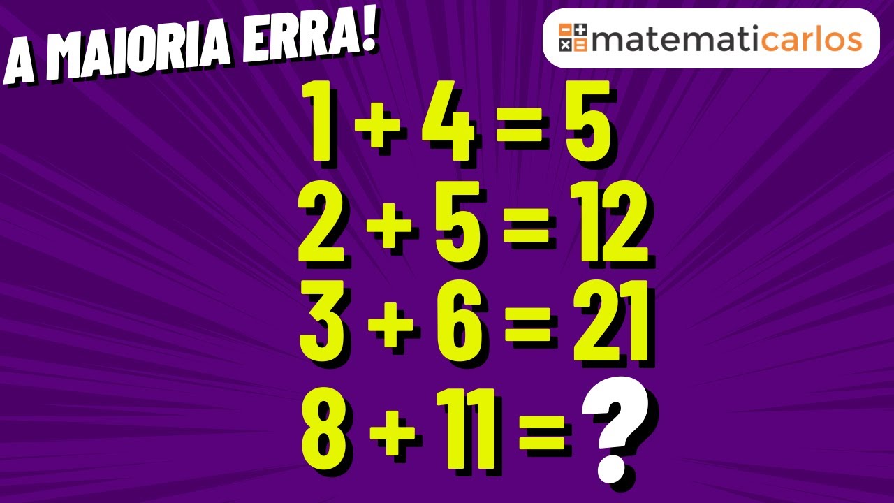 98% erram essa conta! Desafio Matemático - 10008