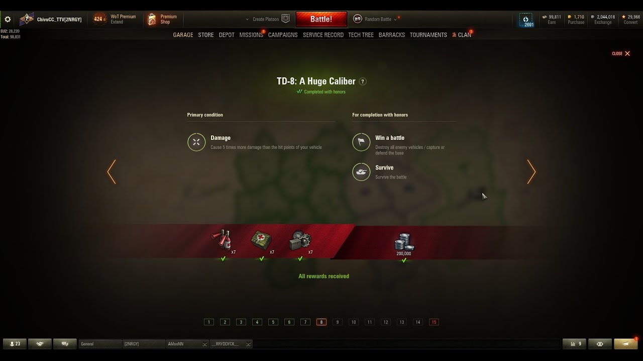 World Of Tanks Obj 260 - TD 8 -  With Honors