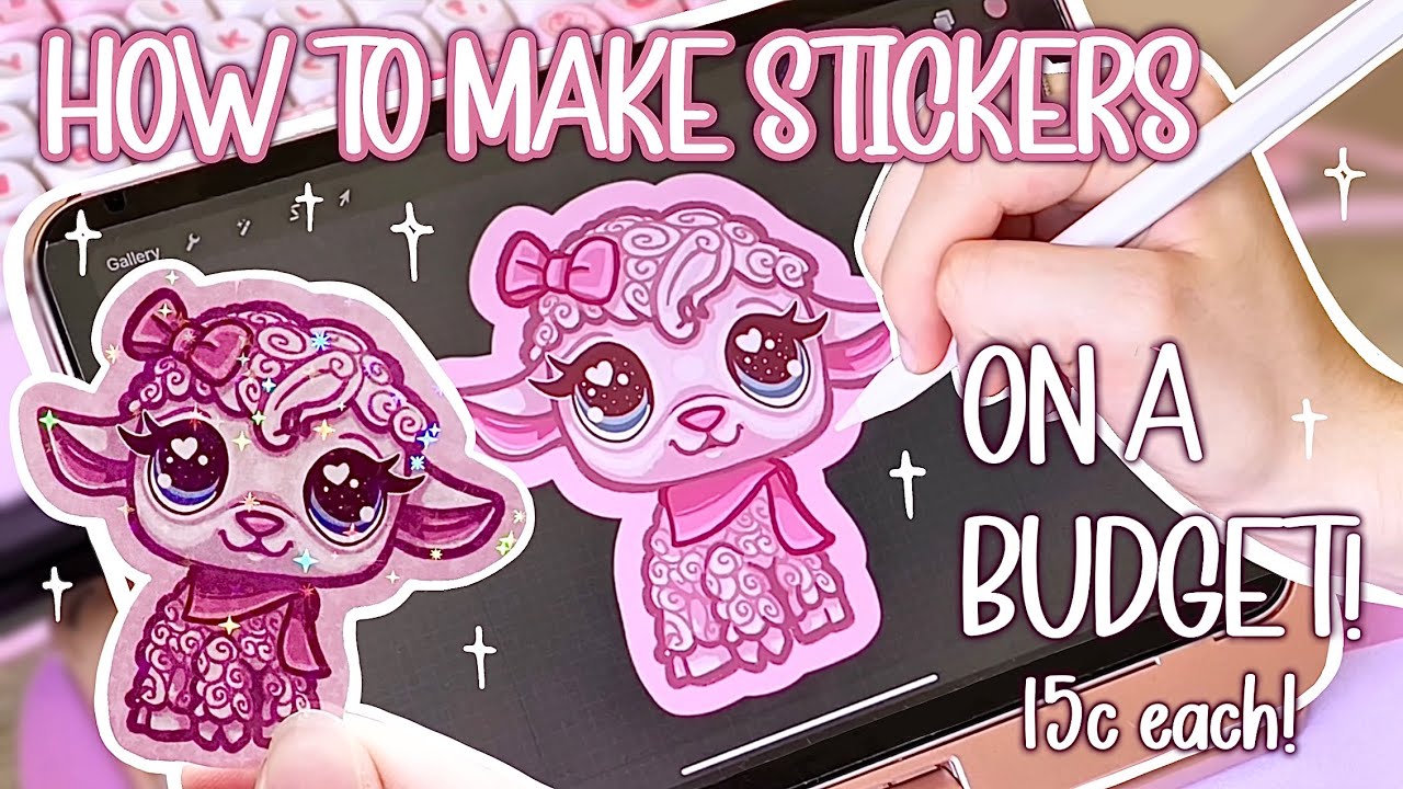 HOW I MAKE STICKERS On A BUDGET Without a Printer or Cutting Machine! ♡ small business tips