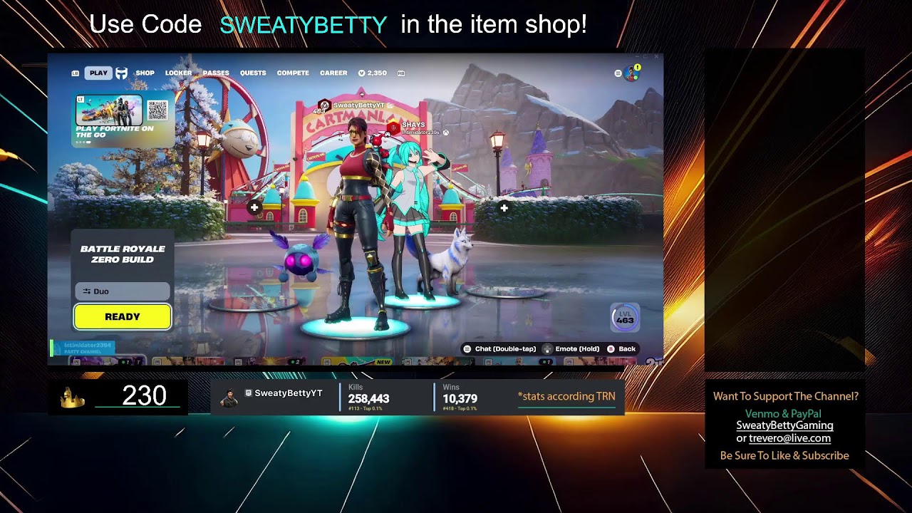 Playing Fortnite with subs
