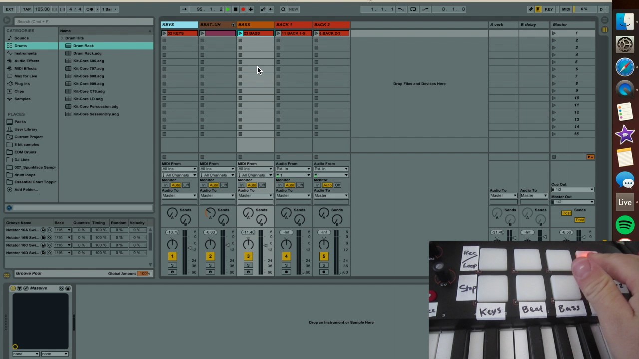 M Audio Oxygen 49 (Midi Mapping in Ableton Live 9 Suite)