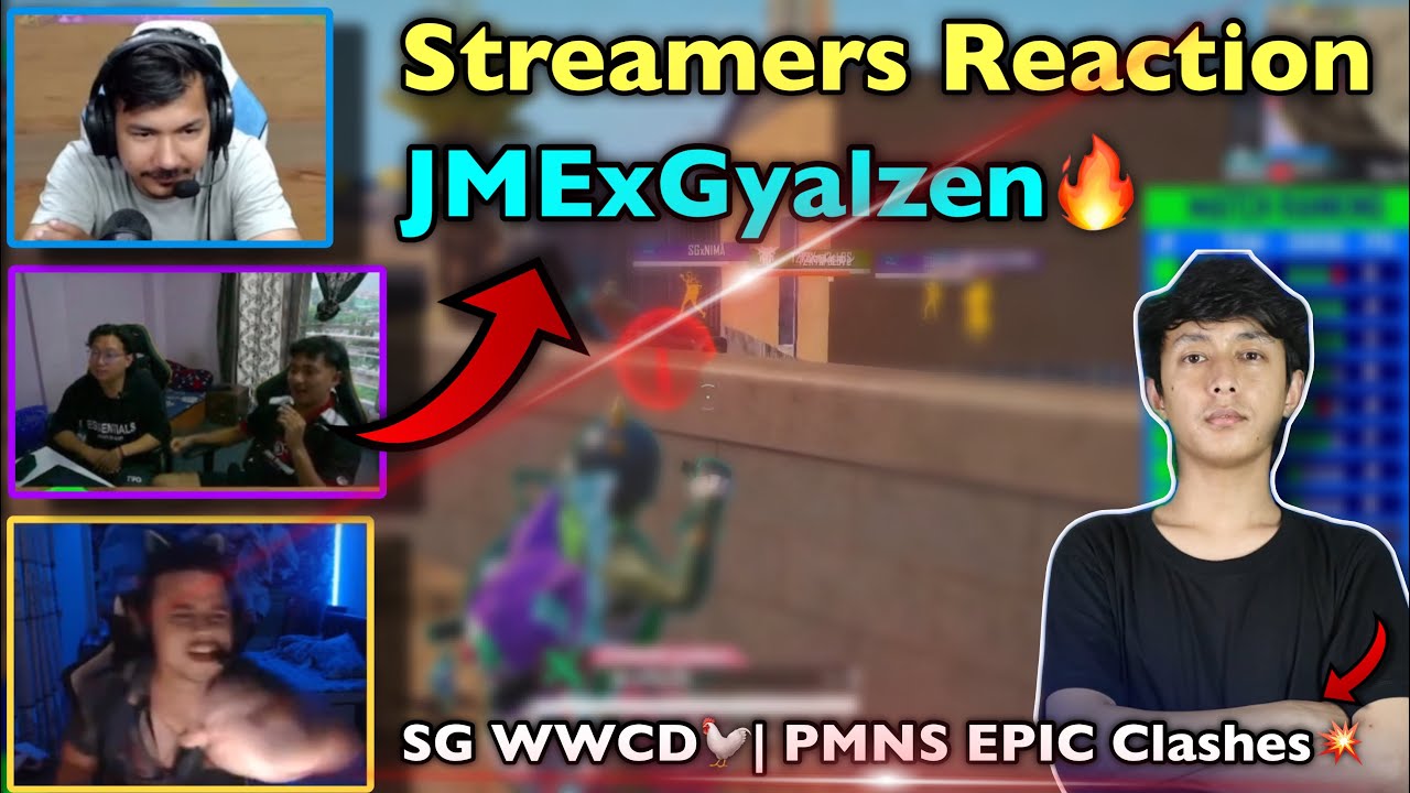 Streamers and Casters React On Gyalzen🔥🇳🇵, 1v3 SG in PMNS Finals | SG WWCD and Epic Clashes💐!