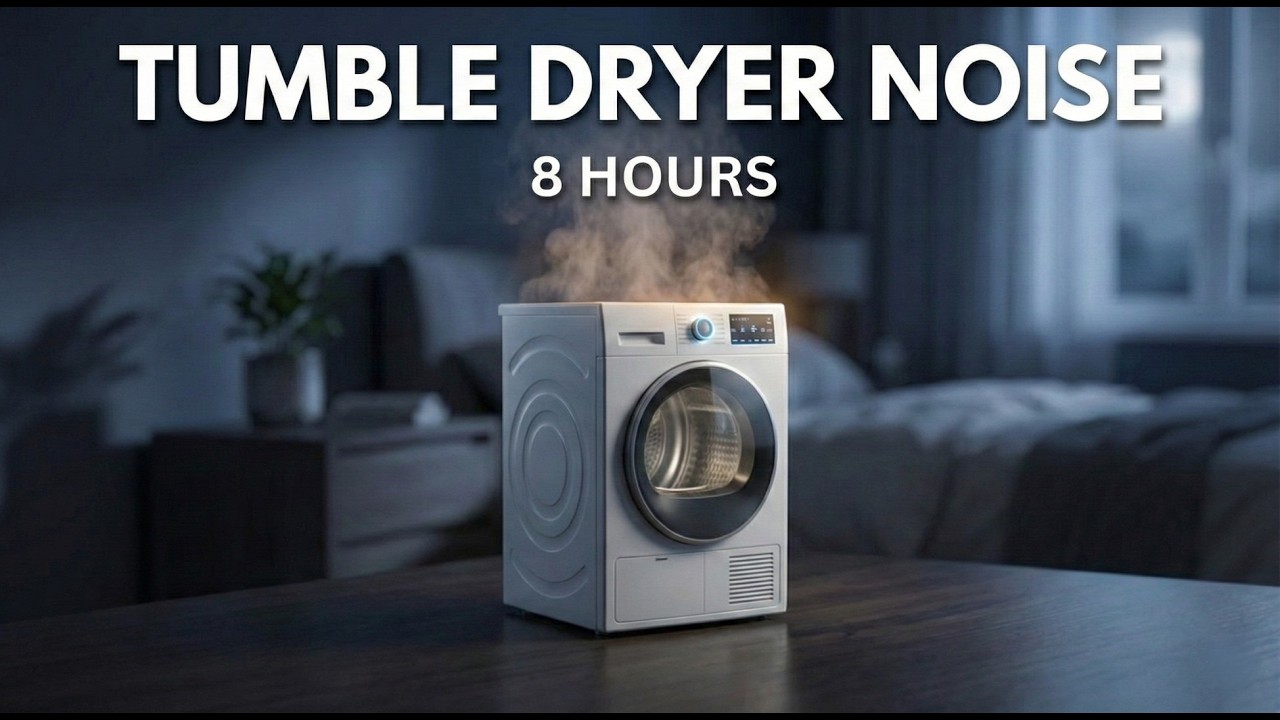 Tumble Dryer White Noise for Baby Sleep & Night Rest | 8 Hours