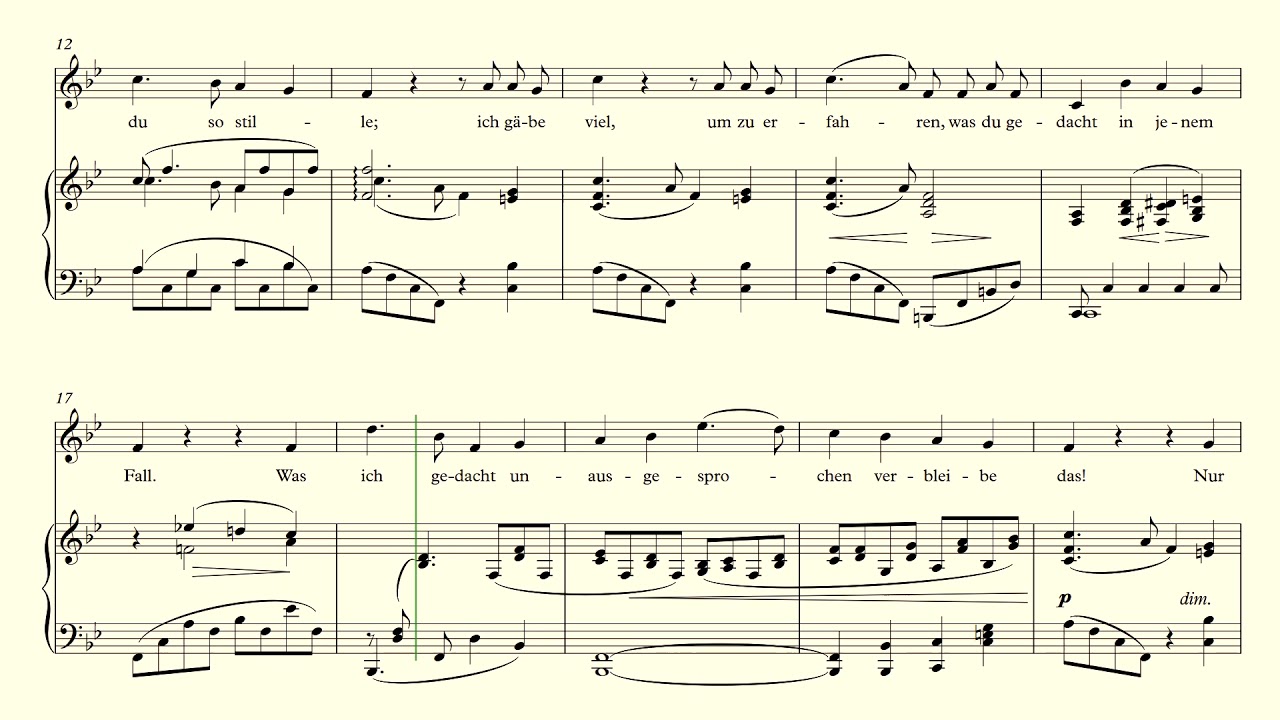 Wir wandelten – Johannes Brahms – accompaniment in Bb Major