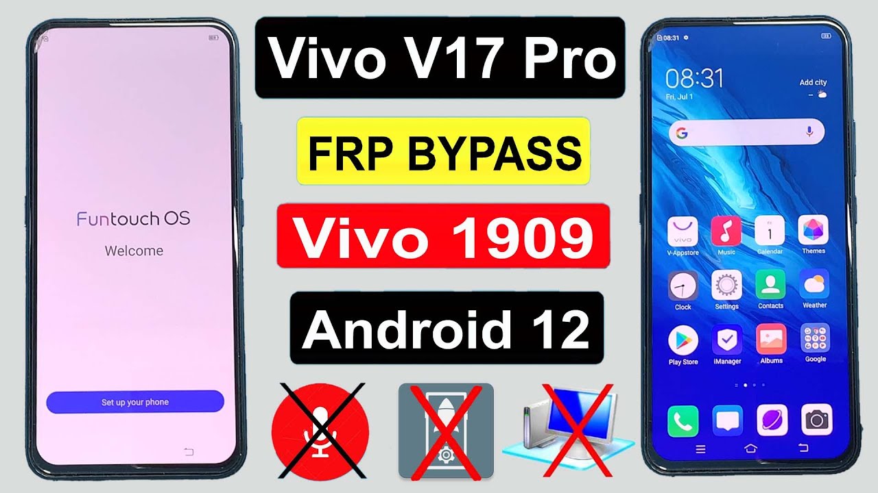 Vivo V17 Pro Frp Bypass Android 12 | Vivo V17 Pro 1909 Google Lock Bypass | Vivo V17 Pro Frp Unlock
