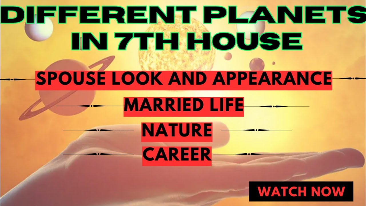 Different planets in the 7th House || Spouse Look,  Appears, Nature, Married Life, Career ||