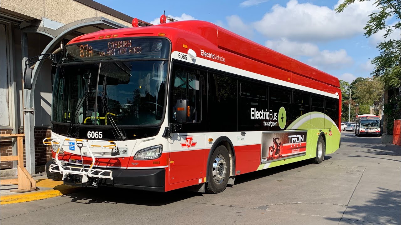 TTC Full Eastbound Ride Video on 6065 on route 87A Cosburn to Main Street Stn via East York Acres