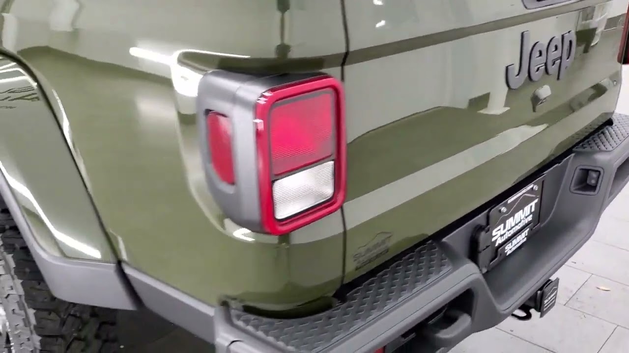 BRAND NEW 2021 JEEP GLADIATOR WILLYS SPORT IN SARGE GREEN WALKAROUND REVIEW TOW PACKAGE 21J172 SOLD