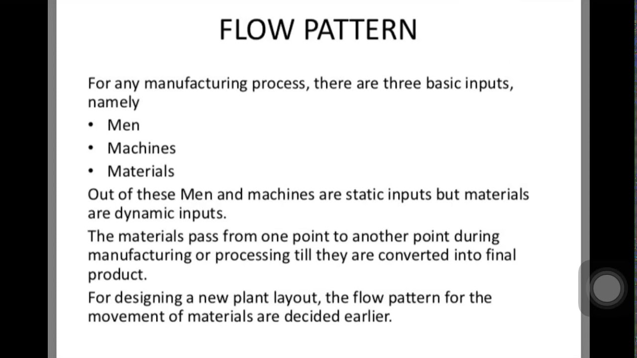 Lecture:06 Flow Pattern of Plant Layout