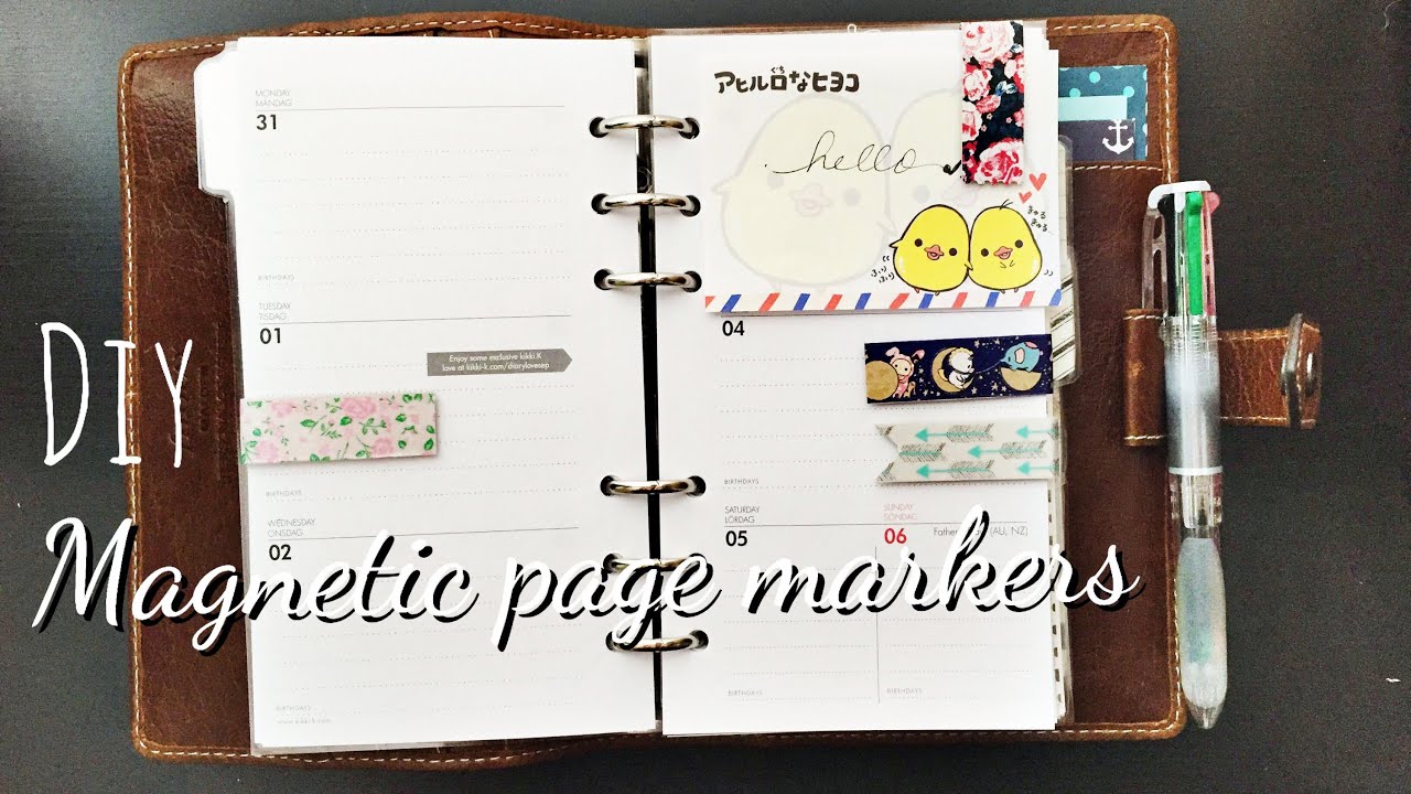 DIY Magnetic Washi Tape Page Markers