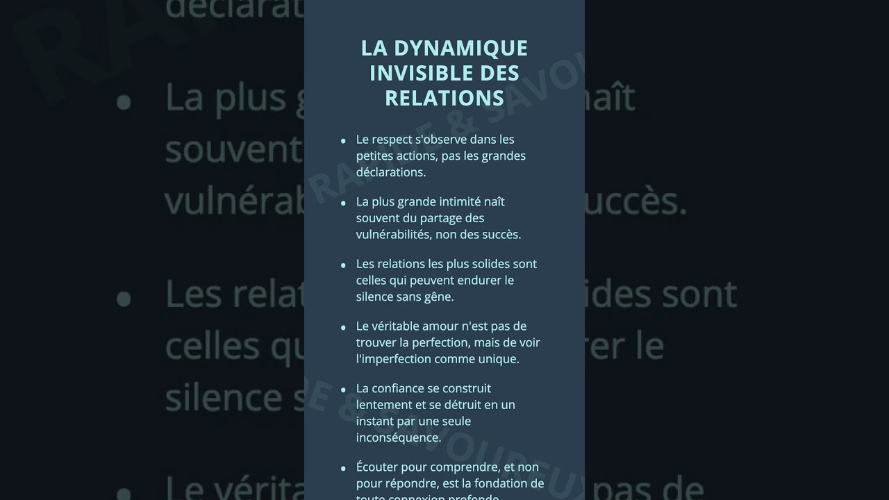 La Dynamique Invisible des Relations |  Charbon Profond & Turquoise P&acirc;...