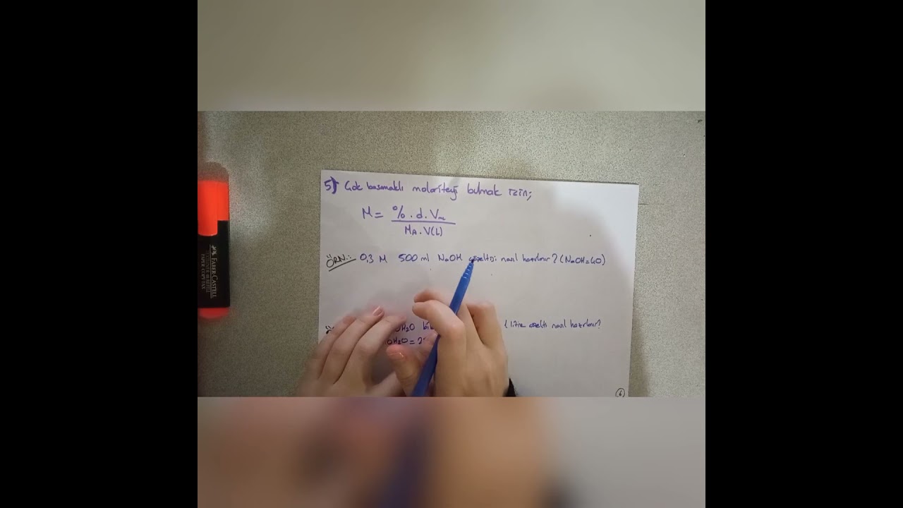 Kimya Teknolojisi Alanı-11.Sınıf-Nitel Analiz Dersi-Molar/Normal Çözelti Hazirlama
