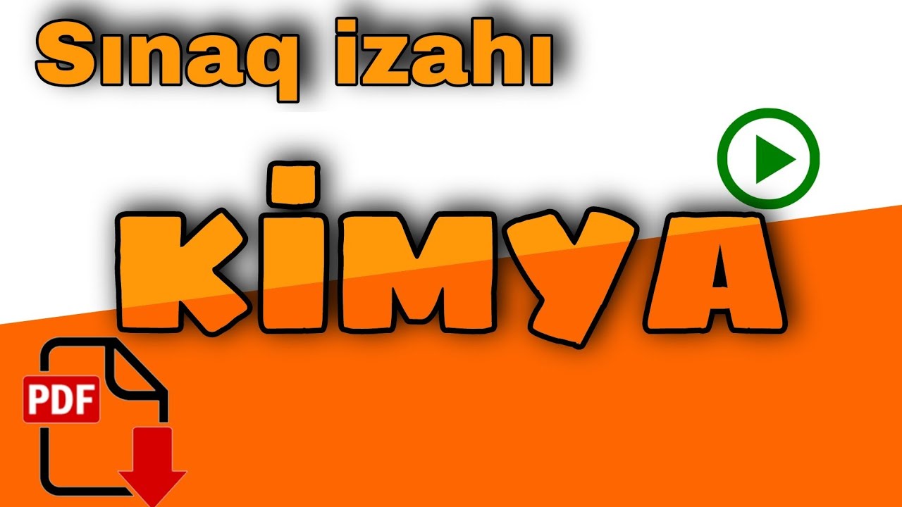 Kimya sınaq 1-ci blok 2022