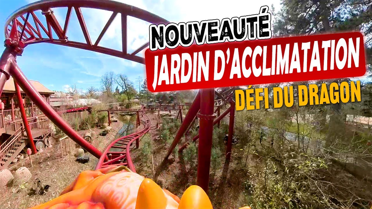 NOUVEAU roller coaster JARDIN d'ACCLIMATATION : Le Défi du Dragon (File d'attente et attraction)