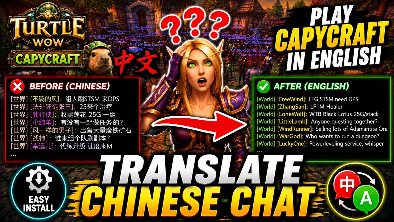 How to Install WoW Translate for CapyCraft Turtle WoW