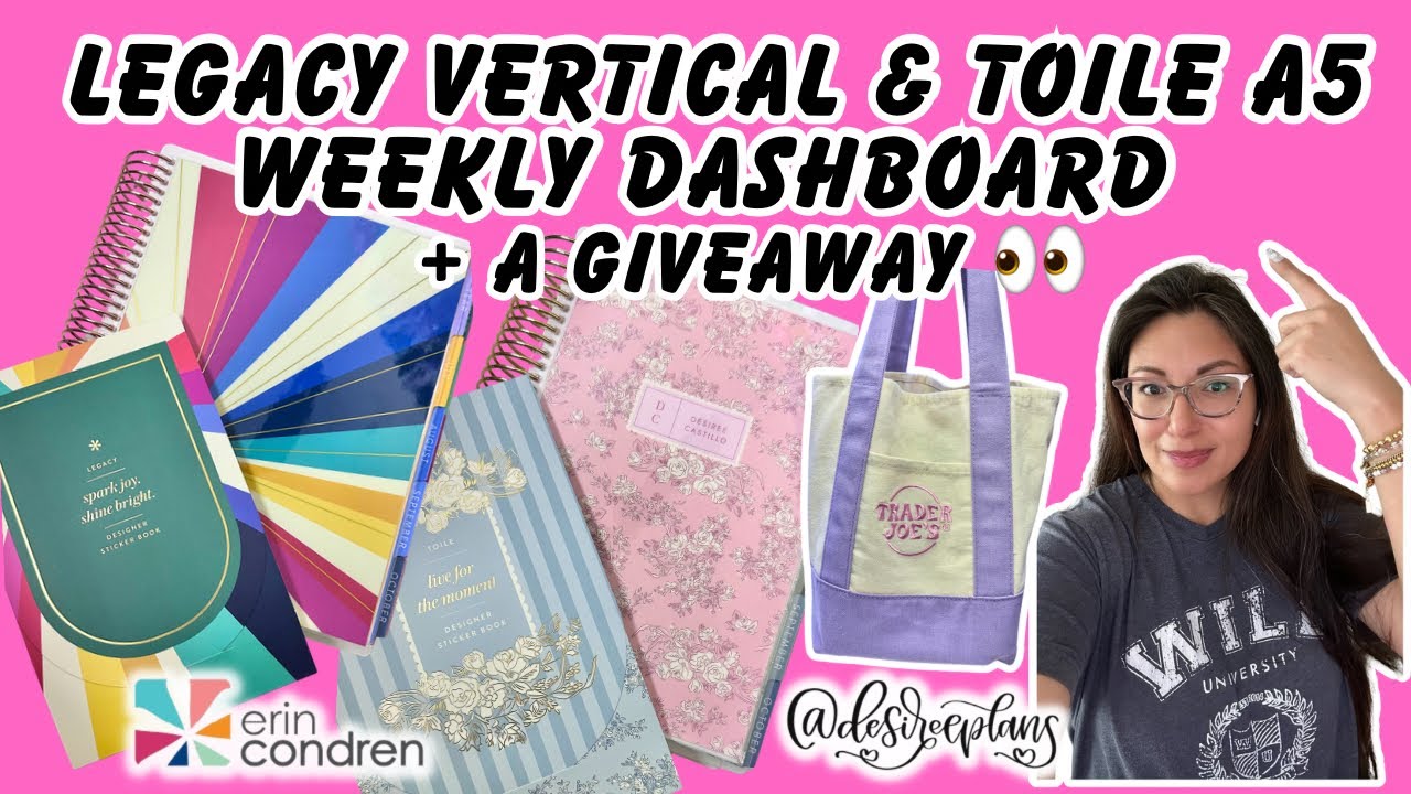 Обзор ежедневника Erin Condren Lifeplanner | Legacy Vertical | Еженедельная панель Toile A5 | 202...