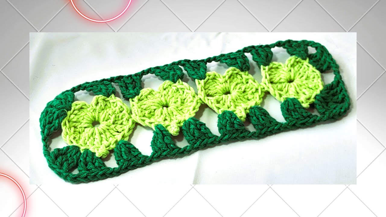 BASE DE CROCHÊ COM CORAÇÃO PARA TAPETE#basedecrochê#crochê#passoapasso