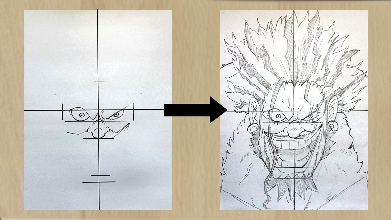 How To Draw Rocks D. Xebec from One Piece - Step by Step