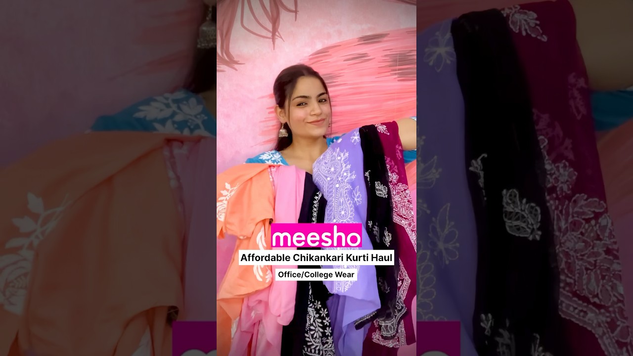 MEESHO Chikankari Kurti Haul | Sabse Sasta Chikankari Haul😍 #meesho #meeshohaul