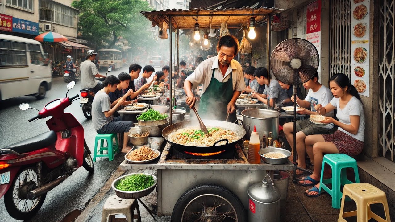 Phát hiện quán hủ tiếu xào của người Tiều khách ngồi ăn kín ghế trên vỉa hè Sài Gòn