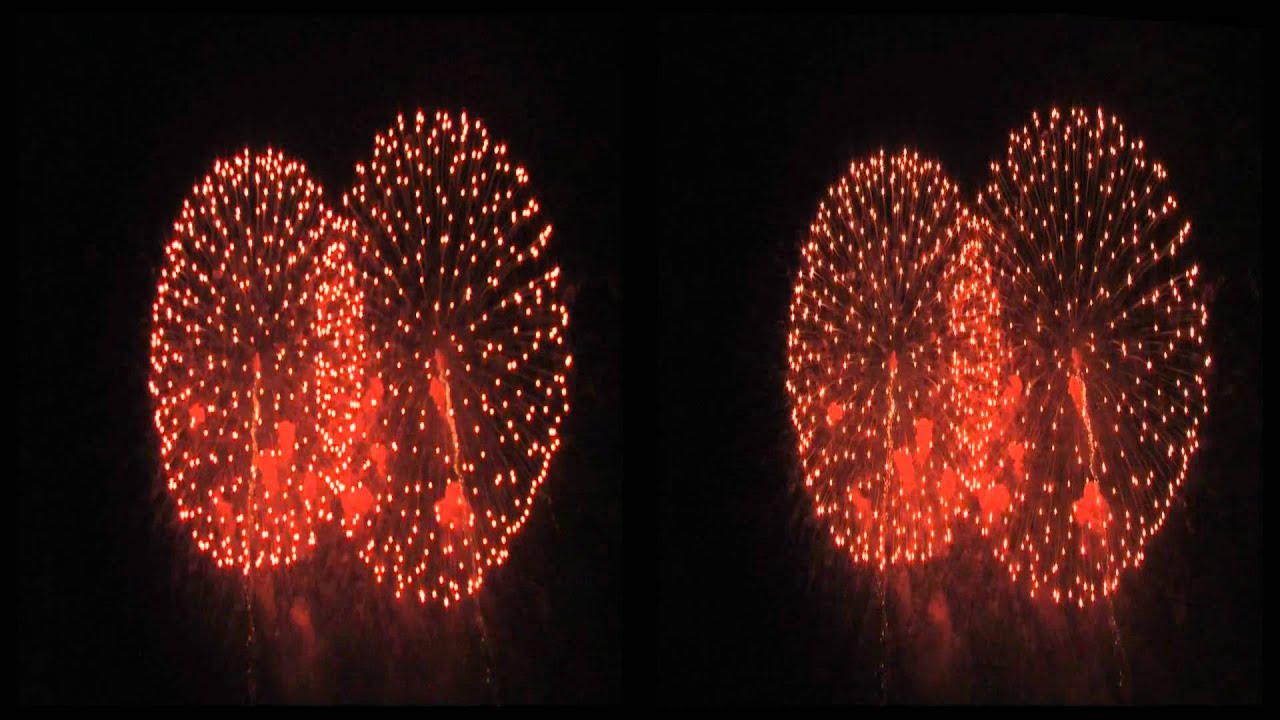 [3D Video / 3D映像]  Ebisukou Fireworks Festival 2010 in stereo 3D / 長野えびす講花火大会より