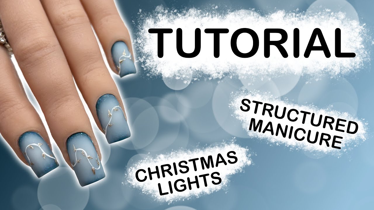 Simple nail design for Christmas | Structured manicure with cool toned gel polishes