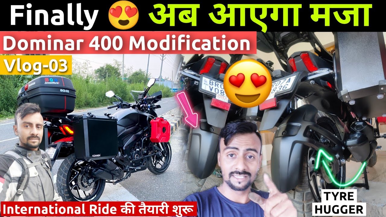 Finally अब आएगा मजा | Installing Dominar 400 Tyre Hugger|DNA VLOGS |Jawed Vlogger7