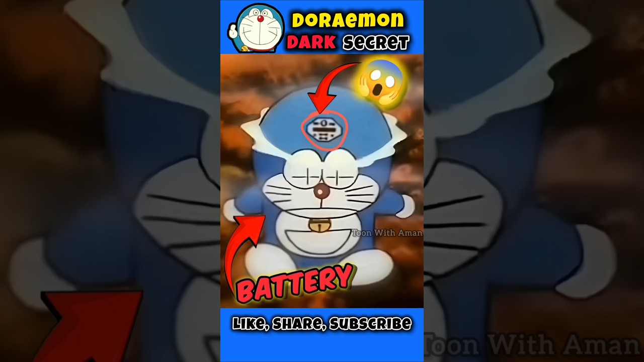 Doraemon Dark secret revealed 😱😳 || #toonwithaman #doraemon #doraemoncartoon
