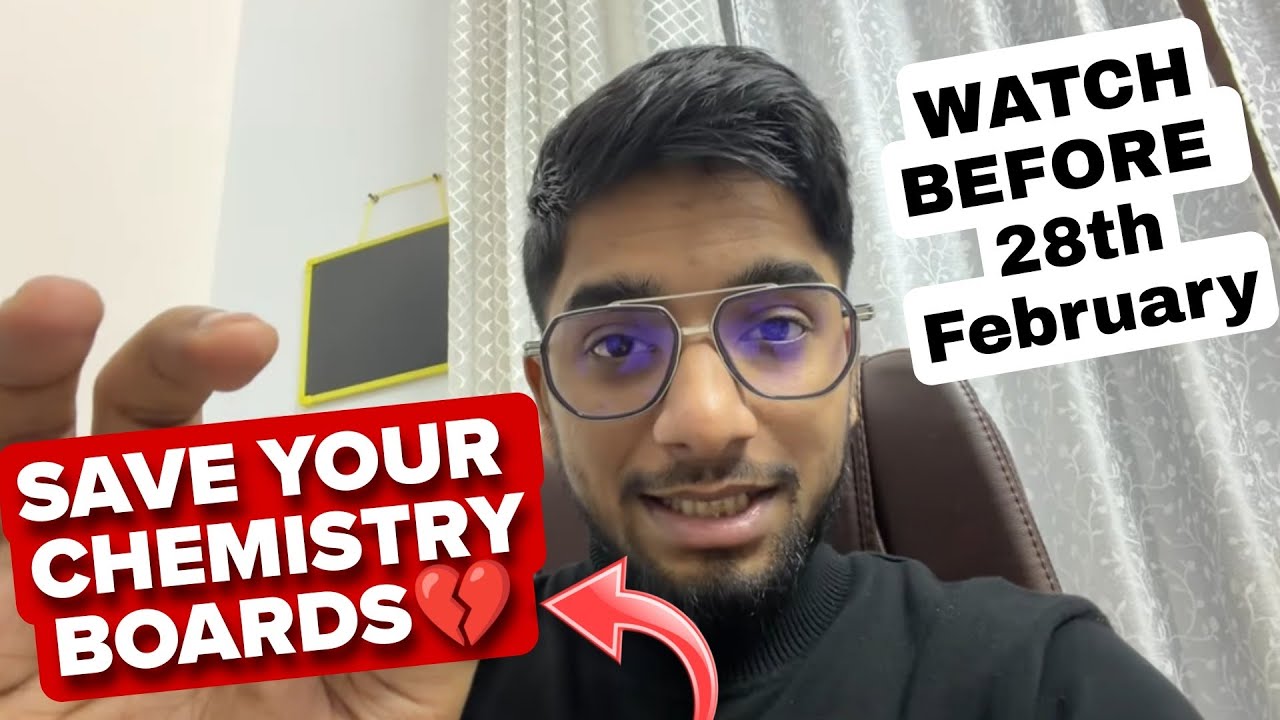 Class 12th : Save your chemistry exam💔 || Last day strategy🙏