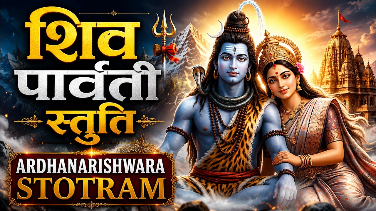 शिव पार्वती स्तुति | Shiv Parvati Stuti | Ardhanarishwara Stotram for Marriage, Peace & Prosperity