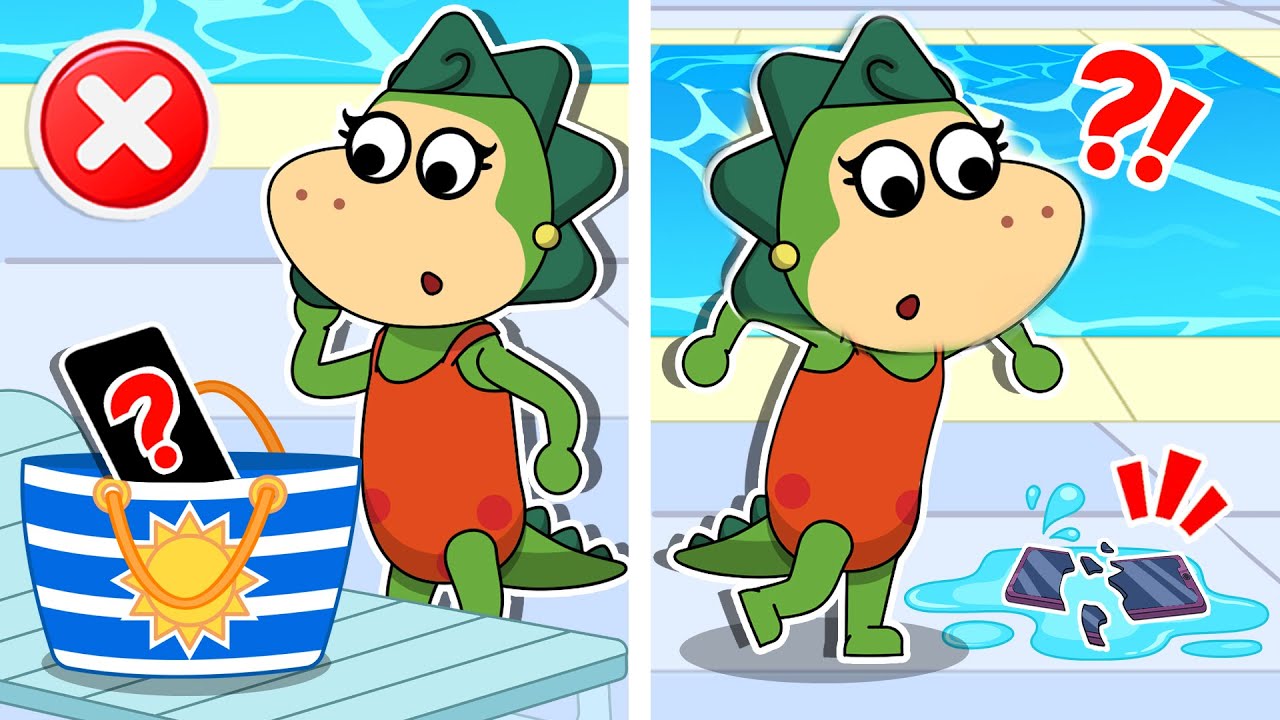 😱 ¡Sparkle Rompió las Reglas de la Piscina 🤽 El Teléfono se Mojó!📱Cuentos para Niños de Fire Spike 🔥
