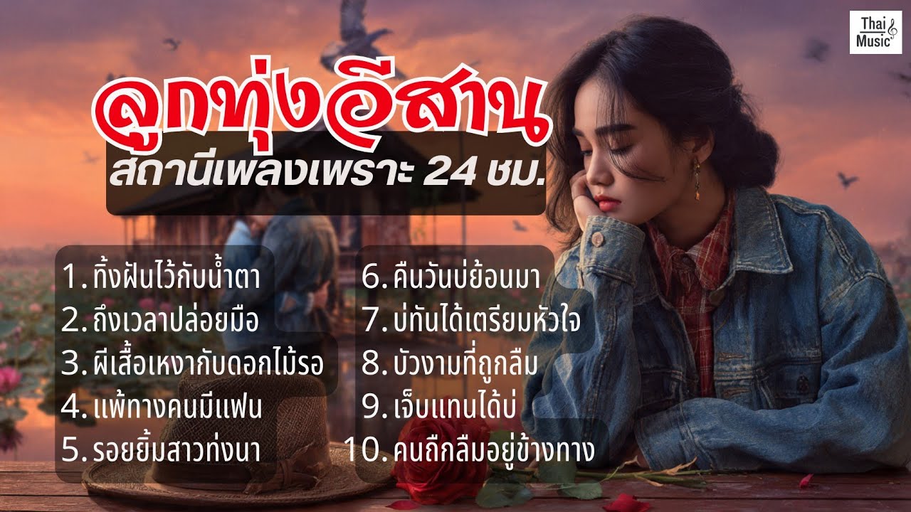 รวมเพลงลูกทุ่งอีสานซึ้งๆ ฟังยาวๆ ต้องยอมปล่อยมือ ทั้งที่หัวใจยังบ่พร้อม