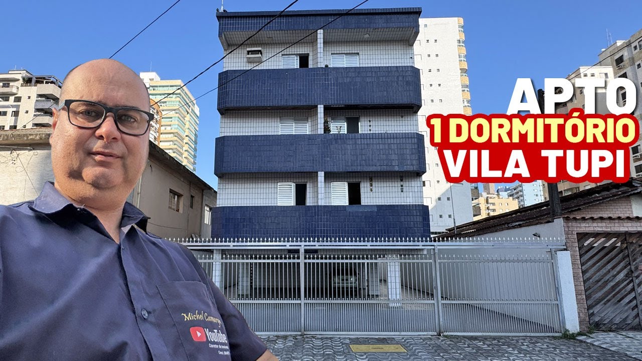 DSL176 ❤️ Apto 1 dormitório Vila Tupi em Praia Grande SP. @Michel Corretor de Imóveis