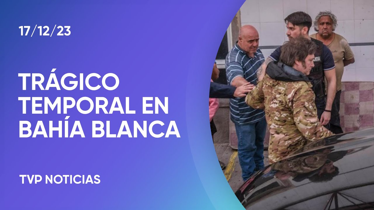 El presidente Milei recorrió Bahía Blanca junto a varios ministros