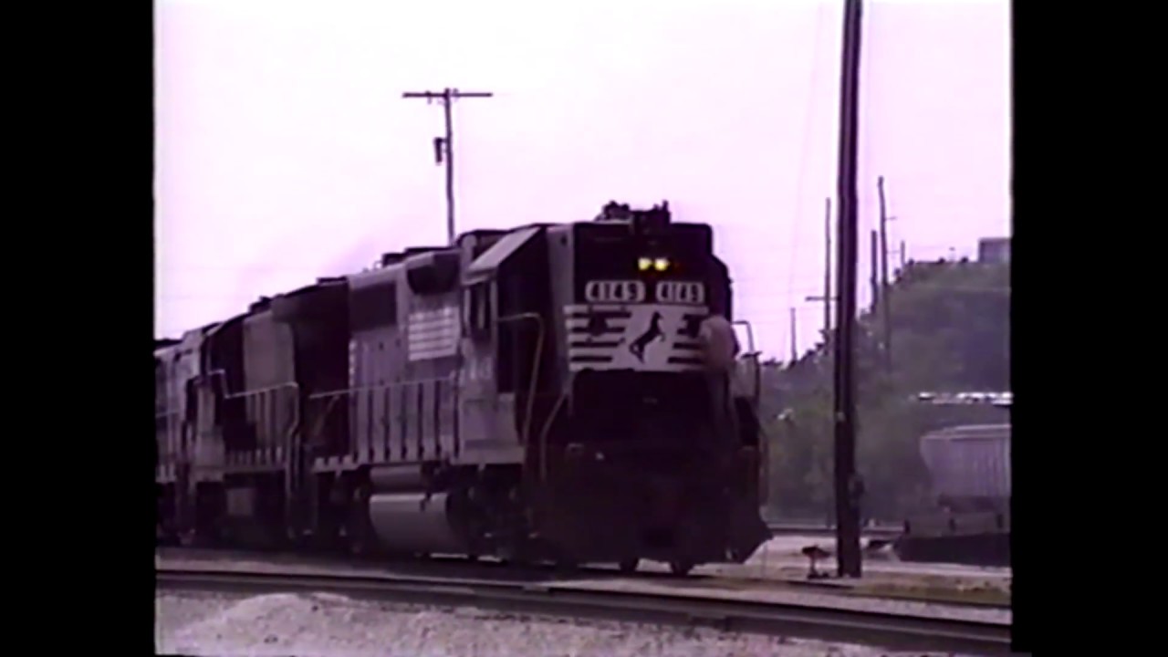 N&W SD35's work NS Decatur Yard 1989