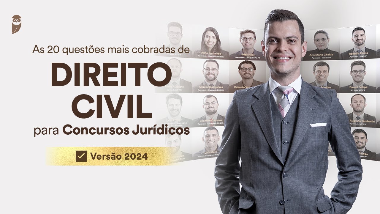 As 20 questões mais cobradas de Direito Civil para Concursos Jurídicos (✅ Versão 2024)