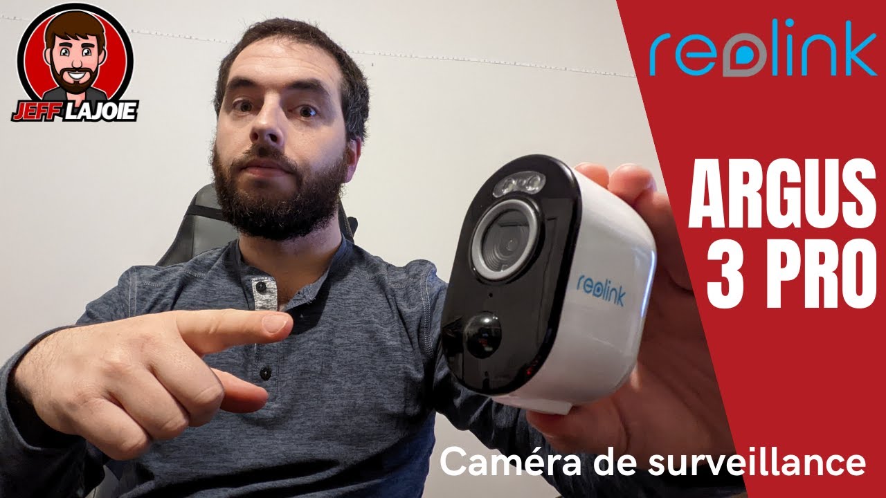 Caméra de Surveillance avec Détection Intelligente et Vision de Nuit Couleur - Reolink Argus 3 pro