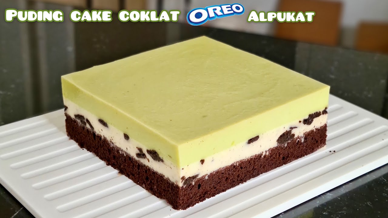 Puding Cake Coklat Oreo Alpukat, tanpa oven