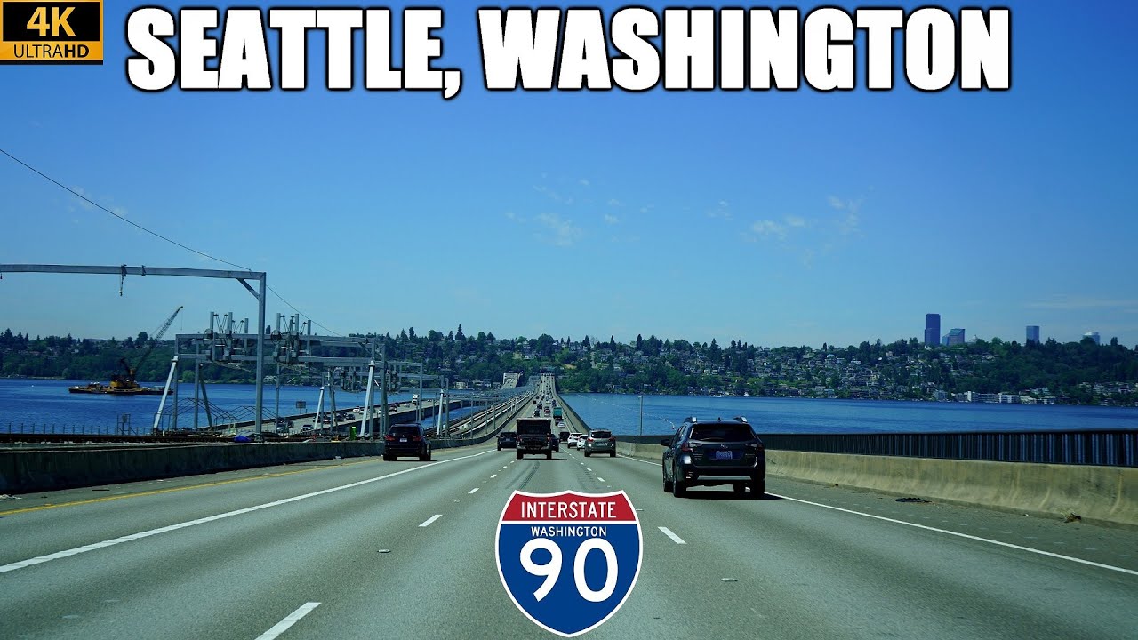 Interstate 90 West in Seattle, Washington