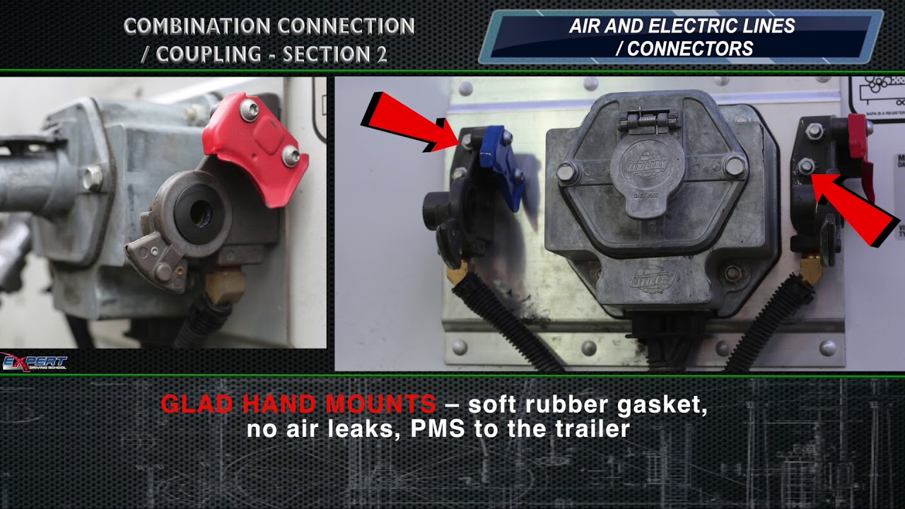 CDL Pre-trip inspection - COMBINATION CONNECTION   COUPLING