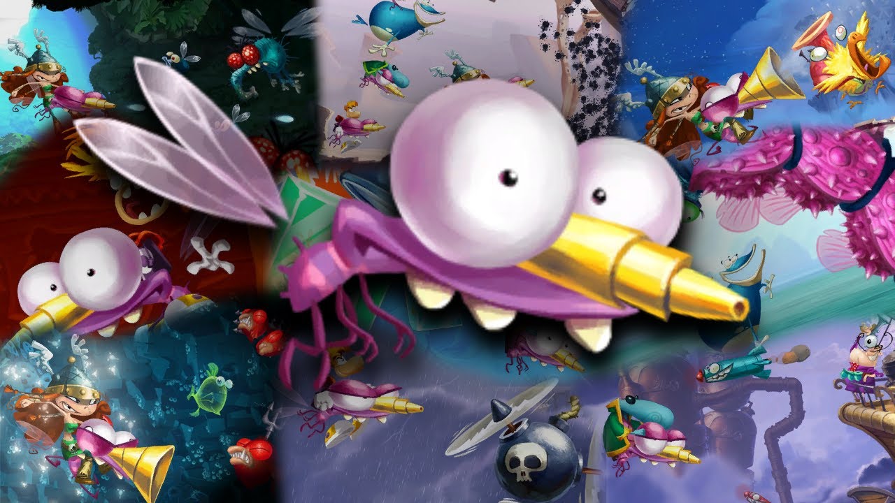 Rayman Legends Switch - All Mosquito Level Speedruns - No Teensies