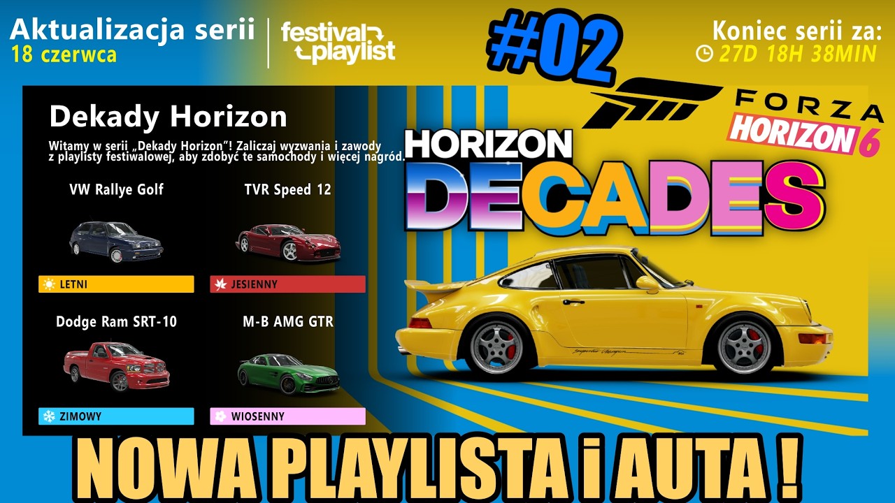 #02 PRZEGLĄD PIERWSZEJ PLAYLISTY FESTIWALOWEJ | HORIZON DECADES | FORZA HORIZON 6