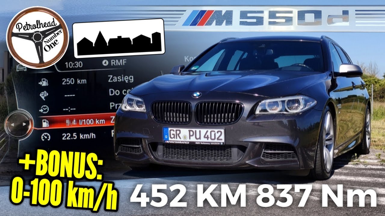 452 KM BMW F11 M550d | Ile NAJMNIEJ spali w mieście? +POMIAR RACEBOX 0-100 km/h.