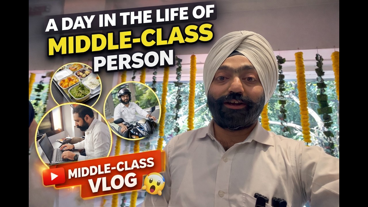 A day-long vlog from the life of a middle-class person