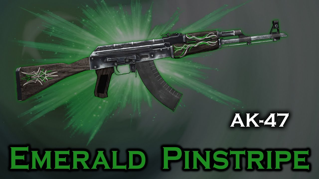 Emerald Pinstripe AK-47 StatTrak stickers skin preview FN/MW/FT/WW/BS