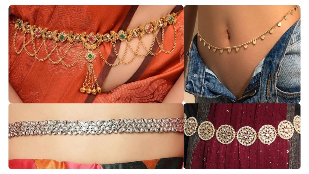 Modern Waist Chain for Girls/Women | Gold-Plated Alloy, Oxidised Silver-Toned | 