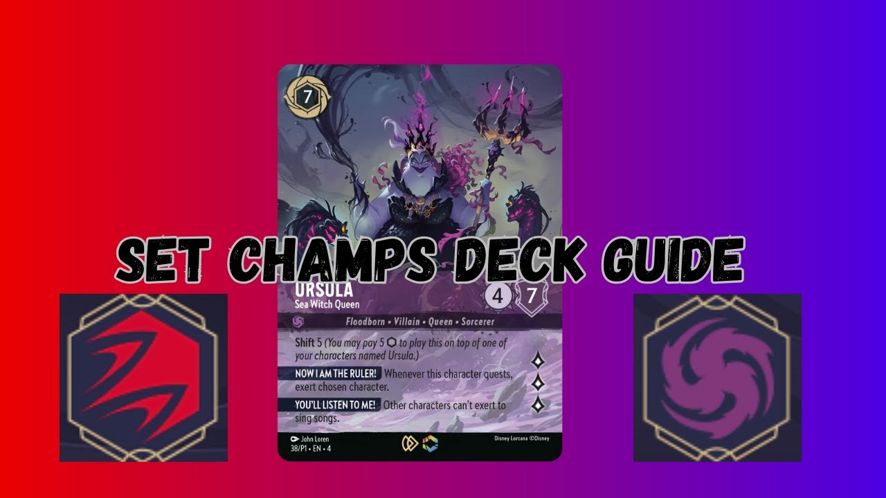 DISNEY LORCANA Ruby Amethyst (Red Purple) Set Championship Deck Guide