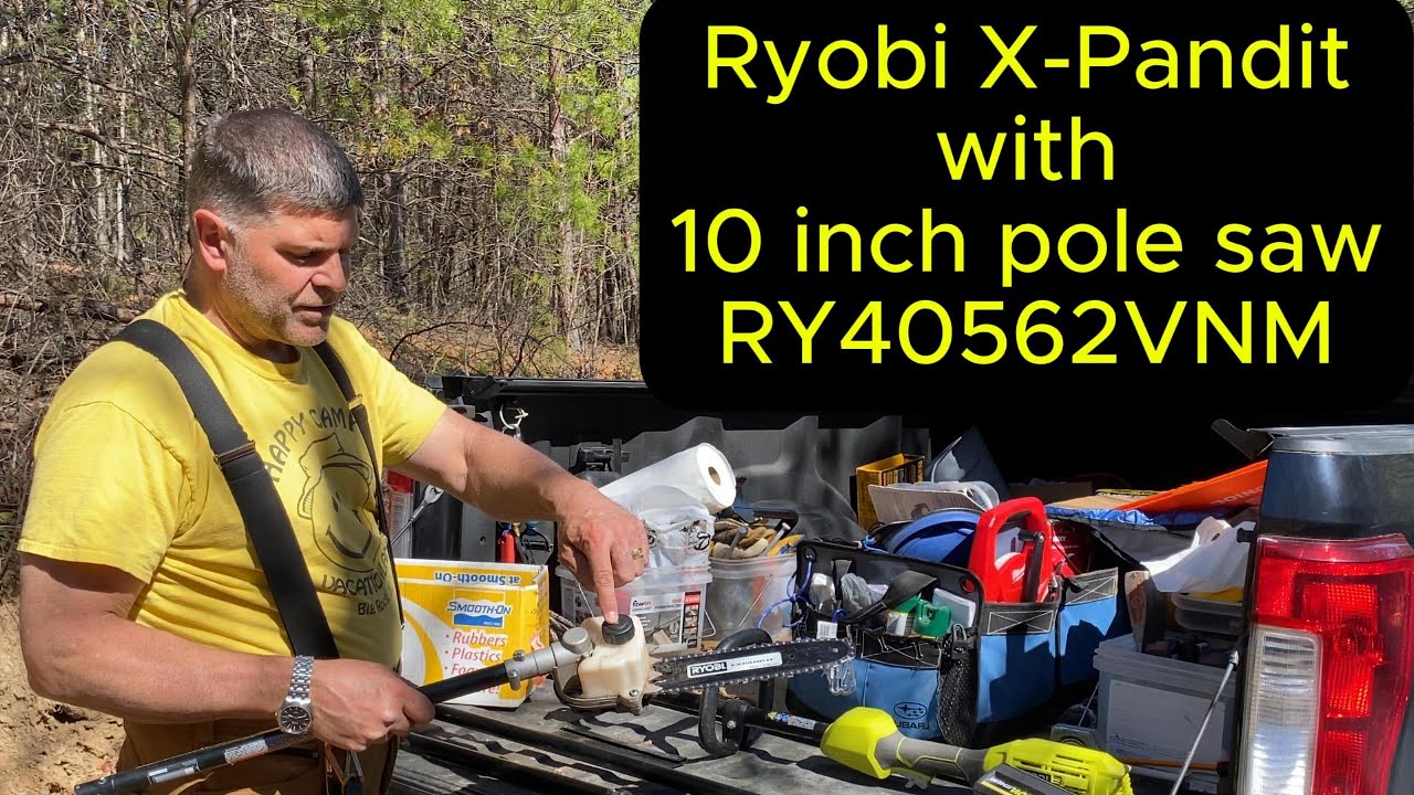 Ryobi Expand-IT Pole Saw 10 inch - keeps you off ladders and gets the job done RY40562VNM Safe saw