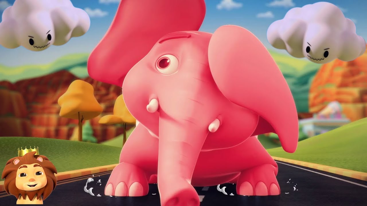 Ek Mota Hathi In Pink Color, एक मोटा हाथी घूमने चला, Machli Jal Ki Rani Hai, Kids Rhymes In Hindi